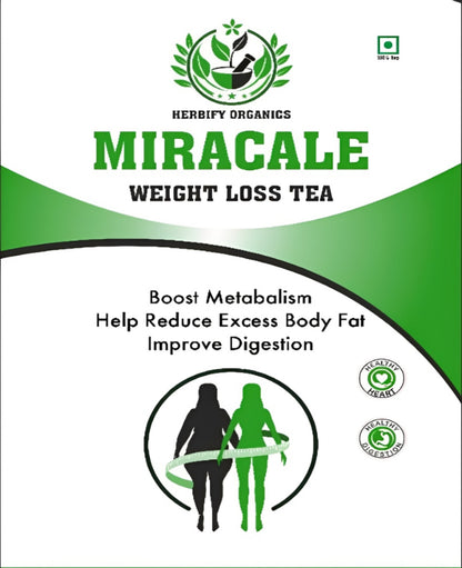 Herbify Organics Miracle Weight Loss Tea – Natural Fat Burner & Digestive Detox Blend